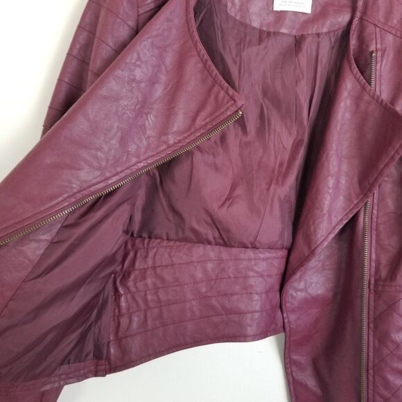 EUC Pins & Needles Faux Leather Moto Jacket Small - Picture 5 of 7